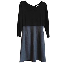 Sonia By Sonia Rykiel Kleid aus Wolle Schwarz Dunkelgrau Schwarz Anthrazitgrau