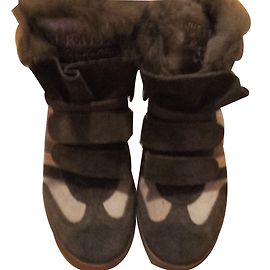 Serafini Trainers with hidden wedge inside Green