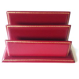 Lancel desk set Dark red