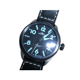 Autre Marque-'Mondia' monoelica pilot swiss made luxury men's watch nueva esfera azul / azul claro-Multicolor