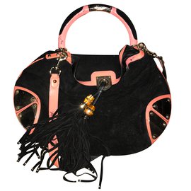 Gucci-Handbag-Black,Pink