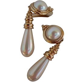 Yves Saint Laurent Orecchini Orecchini "GOUTTE" D'oro