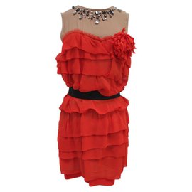 Lanvin For H&M vestito arruffato Rosso