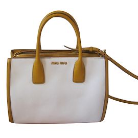 Miu Miu Madras Two-Tone Yellow