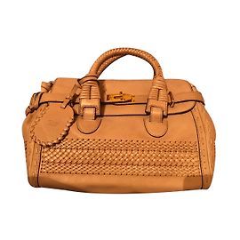 Gucci Leather Handbag Beige Beige