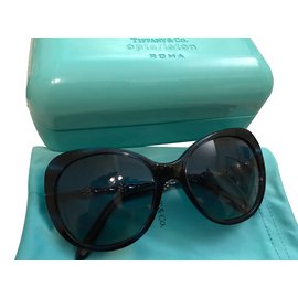 Tiffany & Co-Sunglasses-Black,Metallic