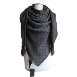 Gucci-sciarpa stola nuova gucci grigio scuro-Cinza antracite