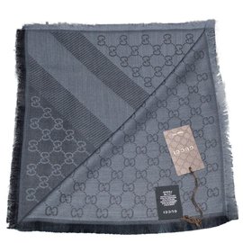 Gucci-sciarpa stola nuova gucci grigio scuro-Gris antracita