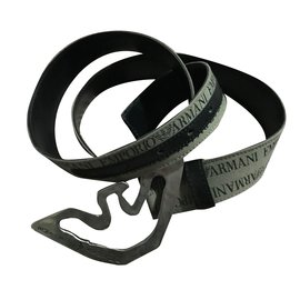 Emporio Armani-Belt-Black,Grey