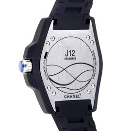 Chanel-CHANEL J12 MARINE MEN'S 42mm WRISTWATCH GREAT CONDITIONS-Black