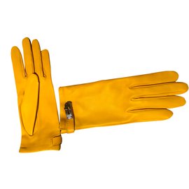 Hermès-Gloves-Yellow