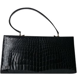 inconnue-Croco handbag-Black