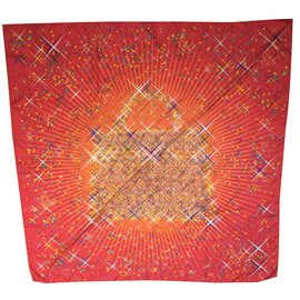 Hermès Silk scarf Red