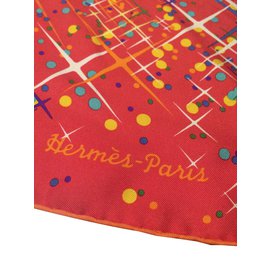 Hermès-Silk scarf-Red