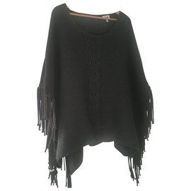 Bel Air Poncho Schwarz