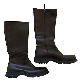 Prada Stivali di pelle Cioccolato