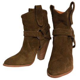 Isabel Marant Etoile-Ankle Boots-Khaki