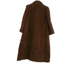 Pierre Balmain-Long Wool Coat-Brown