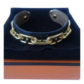 Hermès Bracelet Black Golden