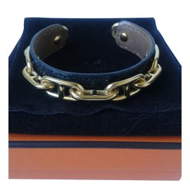 Hermès-Armband-Schwarz,Golden