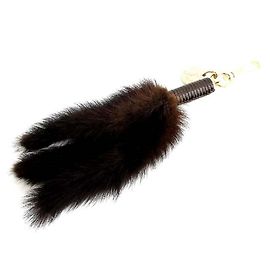 Yves Saint Laurent Fur  Charm  Key  Holder Brown