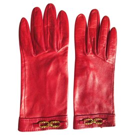 Hermès-Gloves-Red