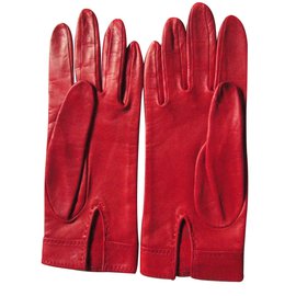 Hermès-Gloves-Red