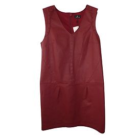 Vestido One Step Bordô de Algodão Bordeaux