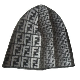 Fendi-Hat-Black,Grey