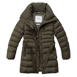 Abercrombie & Fitch Mid-Thigh-Parka Olivgrün
