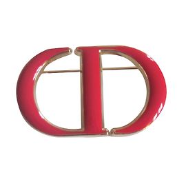 Christian Dior Broche Roja Dorado