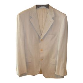 Yves Saint Laurent BEIGE LINEN JACKET IT 52 Beige