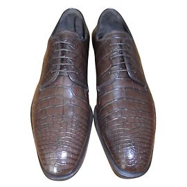 SCARPE STRINGATE DERBY DI COCCODRILLO NUOVISSE PRADA Marrone
