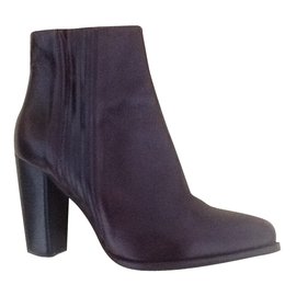 Zara Bottines Bordeaux