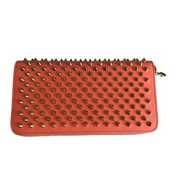 Christian Louboutin-Panettone Wallet spikes-Red