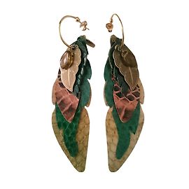 Gas Aretes Verde Marrón claro