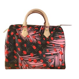 Louis Vuitton-speedy SUGAR PINK POPPY-Multicolore