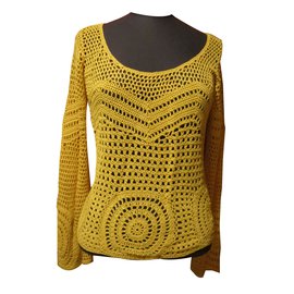 Pull Escada Sport Jaune en Coton Taille S Jaune
