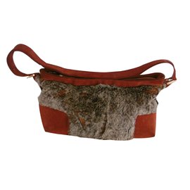 Loewe-Suede Fur Shoulder Bag-Multiple colors