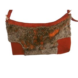 Loewe-Suede Fur Shoulder Bag-Multiple colors