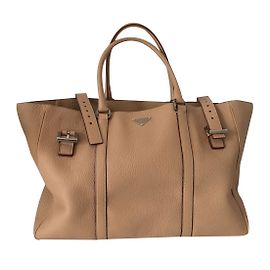 Prada Vitello Daino Leather Handbag Beige Beige