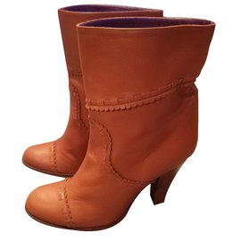 Marc Jacobs Ankle Boots Caramel Leather 39.5 Caramel