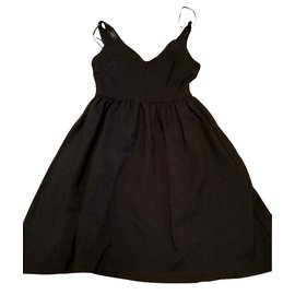 Robe noire Zara en polyester Taille 36 Noir