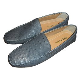 Prada-Mocassins homme-Gris