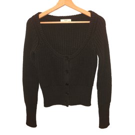 Prada Strickjacke aus schwarzer Wolle Schwarz