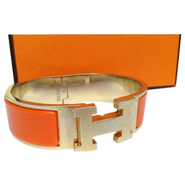 Hermès-Pulsera CLIC H-Naranja