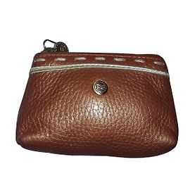 Lancel small leather coin holder Orange