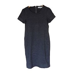 Gerard Darel Barnyard Kleid Dunkelgrau Wolle Größe 42 Anthrazitgrau