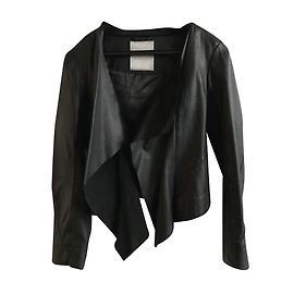 Ikks Leather Jacket Black