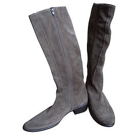 Bottes cavalière JHAY en daim Beige